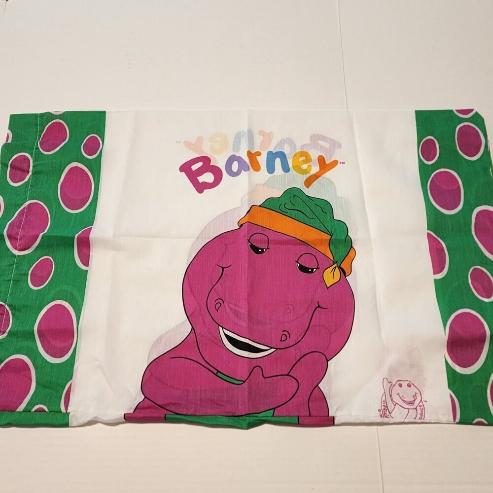 Barney standard pillowcase fabric upcycle project crafts DIY